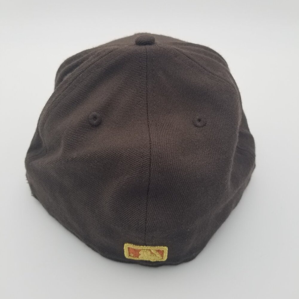 New York Yankees Brown Fitted 7 5/8 Wool Baseball Hat 59Fifty New‎ Era - Picture 4 of 8